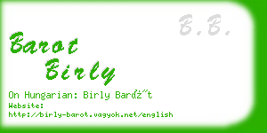 barot birly business card